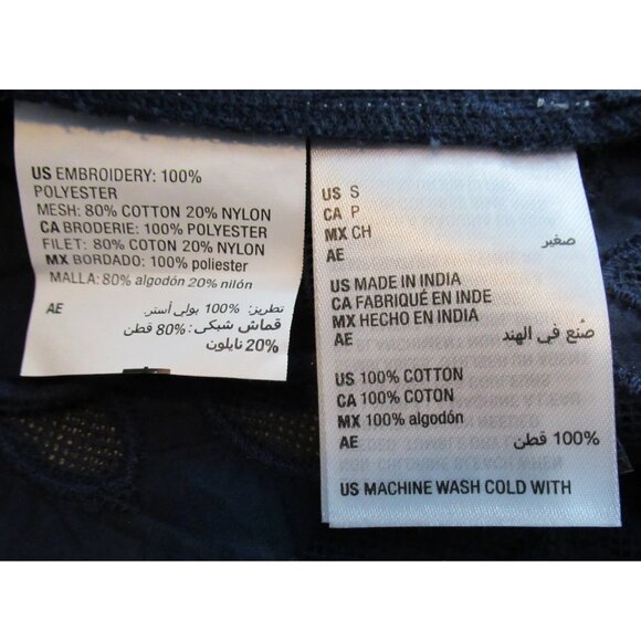 On 34th Women's Cotton Embroidered A-Line Maxi Dress, Intrepid Dark Blue, Small - Picture 7 of 8